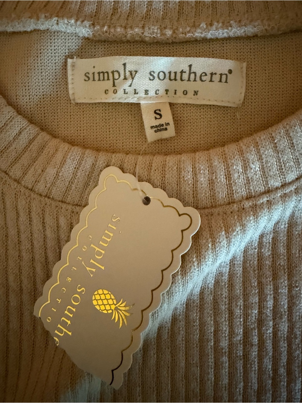 Simply Southern Courtney Ribbed Knit Side Button Tunic Sweater Dress Cozy S - Picture 7 of 8